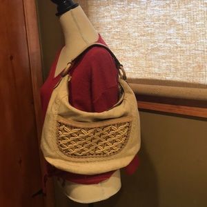 Cole Haan burlap bag